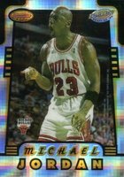1996 Bowman's Best Honor Roll #HR2 Hakeem Olajuwon/Michael Jordan Atomic Refractor Basketball Card