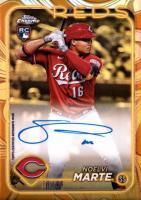 2024 Topps Gilded Collection Topps Chrome Gold Autographs #CGANM Noelvi Marte Baseball Card