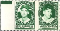 1961 Topps Stamp Panels # Buzhardt/Robinson Baseball Card