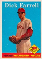 1958 Topps #76y Dick Farrell Yellow Team Baseball Card
