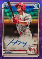 2020 Bowman Chrome Prospect Autographs #CPALOH Logan O'Hoppe Purple Refractor Baseball Card