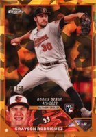 2023 Topps Chrome Update Sapphire Edition #35 Grayson Rodriguez Gold Baseball Card