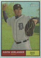 2010 Topps Heritage Chrome #C47 Justin Verlander Refractor Baseball Card