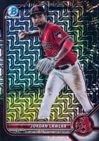 2022 Bowman Mega Box Chrome #141 Jordan Lawlar Black Refractor 1/1 Baseball Card