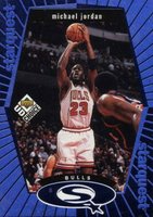 1998 Upper Deck Choice Starquest #SQ30 Michael Jordan Blue Basketball Card