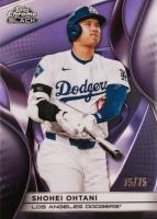 2025 Topps Chrome Black #50 Shohei Ohtani Purple Refractor Baseball Card