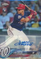 2018 Topps Chrome Update #HMT55 Juan Soto Autograph-Refractor Baseball Card