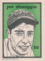 1984 O'Connell & Son Ink Mini Prints #50 Joe DiMaggio Baseball Card