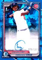2024 Bowman Chrome Sapphire Edition Prospects Autographs #FC Fernando Cruz Baseball Card