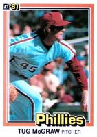 1981 Donruss #273 Tug McGraw Baseball Card
