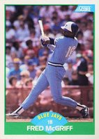 1989 Score #6 Fred McGriff Baseball Card