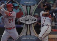 2019 Topps Chrome Greatness Returns  #GRE10 Mike Trout/Ronald Acuna Jr. Baseball Card