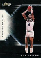 2004 Finest #149 Julius Erving Black Refractor Basketball Card