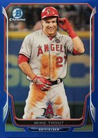 2014 Bowman Chrome #31 Mike Trout Blue Refractor Baseball Card