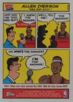 2003 Bazooka Comics #3 Allen Iverson Basketball Card