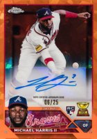 2023 Topps Chrome Update Sapphire Edition Autograph #MH Michael Harris II Orange Baseball Card