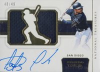 2018 Panini National Treasures Signature Jumbo Die-Cut #SJFTJ Fernando Tatis Jr. Gold Baseball Card