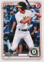 2020 Bowman Draft #BD119 Tyler Soderstrom Baseball Card