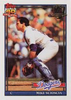 1991 Topps Desert Shield #305 Mike Scioscia Baseball Card