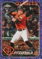 2024 Topps Chrome #131 Tyler Fitzgerald Purple Speckle Refractor Baseball Card