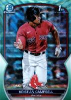2023 Bowman Draft #BDC125 Kristian Campbell Chrome-Aqua Wave Baseball Card