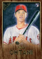 2018 Topps Gallery #116 Shohei Ohtani Wood Baseball Card