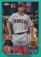 2023 Topps Chrome Update #USC220 Corbin Carroll Aqua Refractor Baseball Card