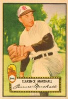 1952 Topps #174g Clarence Marshall Gray back Baseball Card