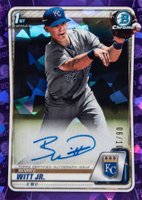 2020 Bowman Chrome Sapphire Edition Autographs #BSPABWJ Bobby Witt Jr. Purple Baseball Card