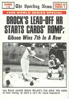1969 Topps #165 World Series Game #4 Brock's Lead-Off Baseball Card
