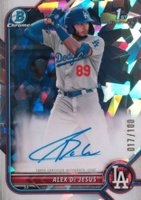 2022 Bowman Chrome Prospect Autographs #CPAAD Alex de Jesus Atomic Refractor Baseball Card