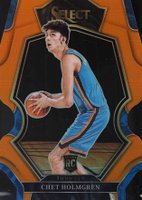 2022 Panini Select #196 Chet Holmgren Orange Die-Cut Basketball Card