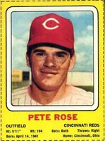 1970 Transogram Hand Cut # Pete Rose Baseball Card