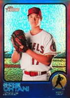 2022 Topps Heritage #150 Shohei Ohtani Chrome-Hot Box Refractor Baseball Card