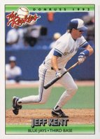 1992 Donruss Rookies #61 Jeff Kent Baseball Card