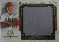 2015 Topps Museum Collection Momentous Material Jumbo Relics #MTT Mike Trout Gold Baseball Card