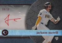 2024 Topps Diamond Icons White Polychromatink #WPAJME Jackson Merrill Black-Red Ink Baseball Card
