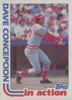 1982 Topps #661 Dave Concepcion In Action Baseball Card