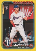 2024 Topps Update #US341 Wyatt Langford Yellow Baseball Card