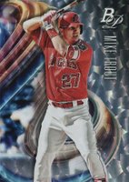 2018 Bowman Platinum #49 Mike Trout Batting-Ice Baseball Card