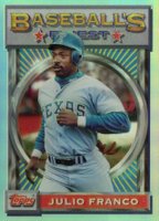 1993 Finest #161 Julio Franco Refractor Baseball Card