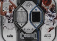 2009 SP Game Used Combo Materials #CM-DH Tim Duncan/Dwight Howard 499 Basketball Card