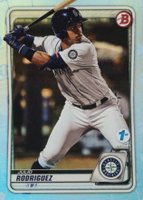 2020 Bowman 1st Edition #BFE19 Julio Rodriguez Sky Blue Foil Baseball Card