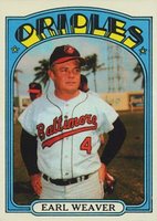 1972 Topps #323 Earl Weaver Baseball Card