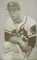 1963 Exhibits # Eddie Mathews Baseball Card