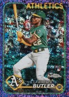 2024 Topps Chrome #5 Lawrence Butler Purple Speckle Refractor Baseball Card