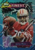 1995 Topps Finest Boosters #185 Jerry Rice Refractor w/Coating Football Card