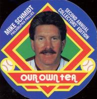 1988 Our Own Tea Discs #16 Mike Schmidt Baseball Card