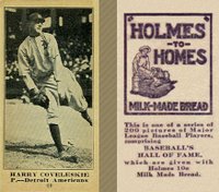 1916 Holmes for Homes Bread #40 Harry Coveleskie (Coveleski) Correct spell Coveleski Baseball Card