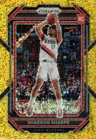 2022 Panini Prizm #250 Shaedon Sharpe Gold Sparkle Basketball Card